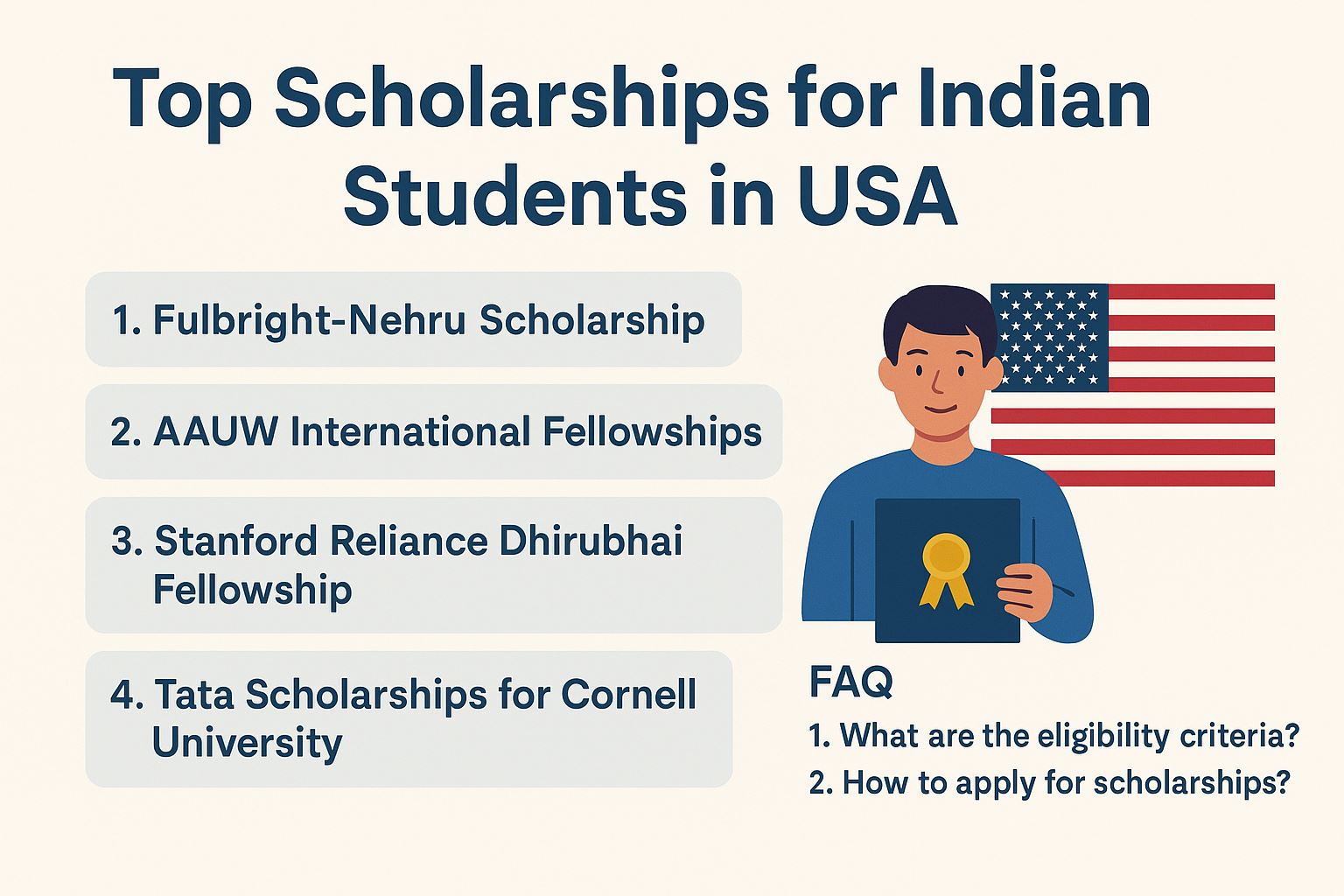 Fully Funded Scholarships for Indian Students in USA