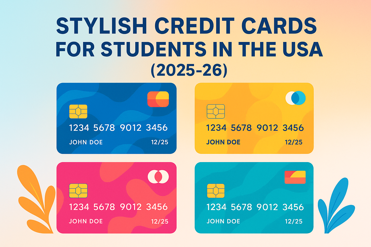 Stylish credit cards for students in the USA 2025–26