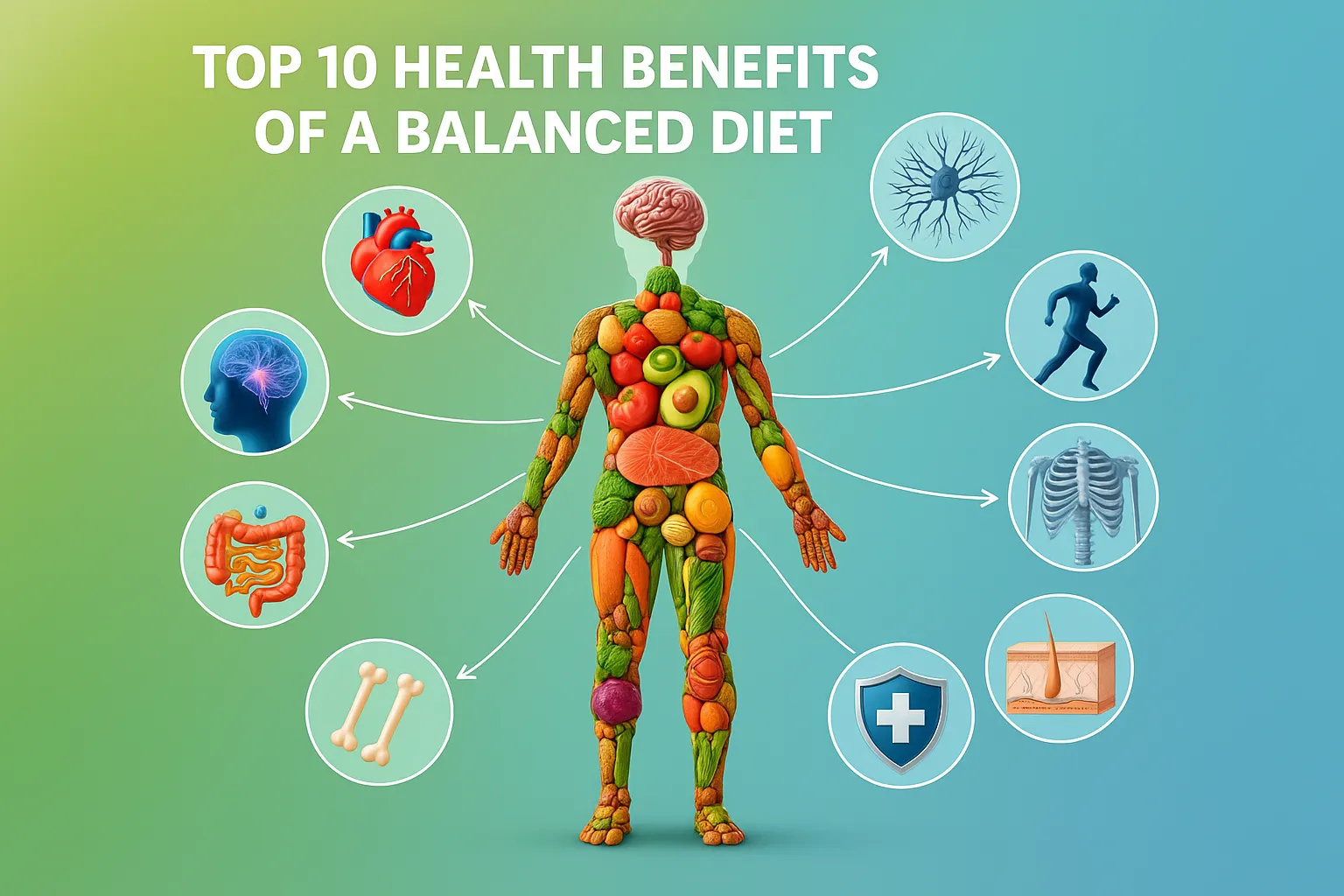 Top 10 Health Benefits of a Balanced Diet - Top 10 Health Benefits Balanced Diet