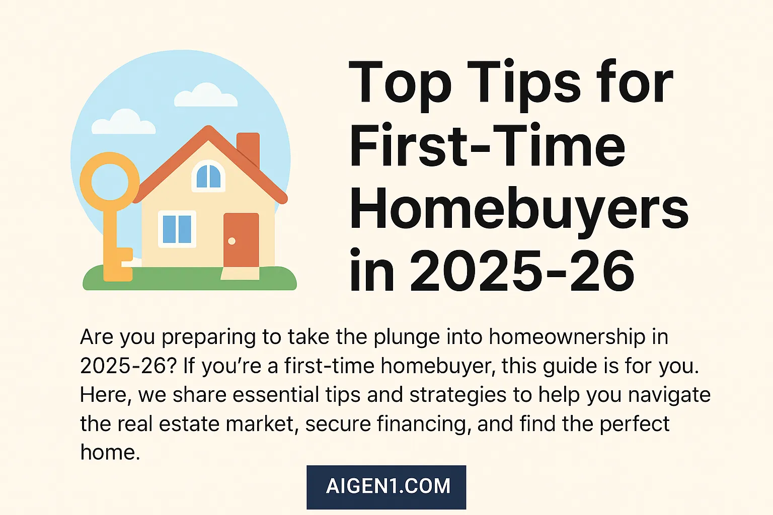 Top Tips for First-Time Homebuyers in 2025-26
