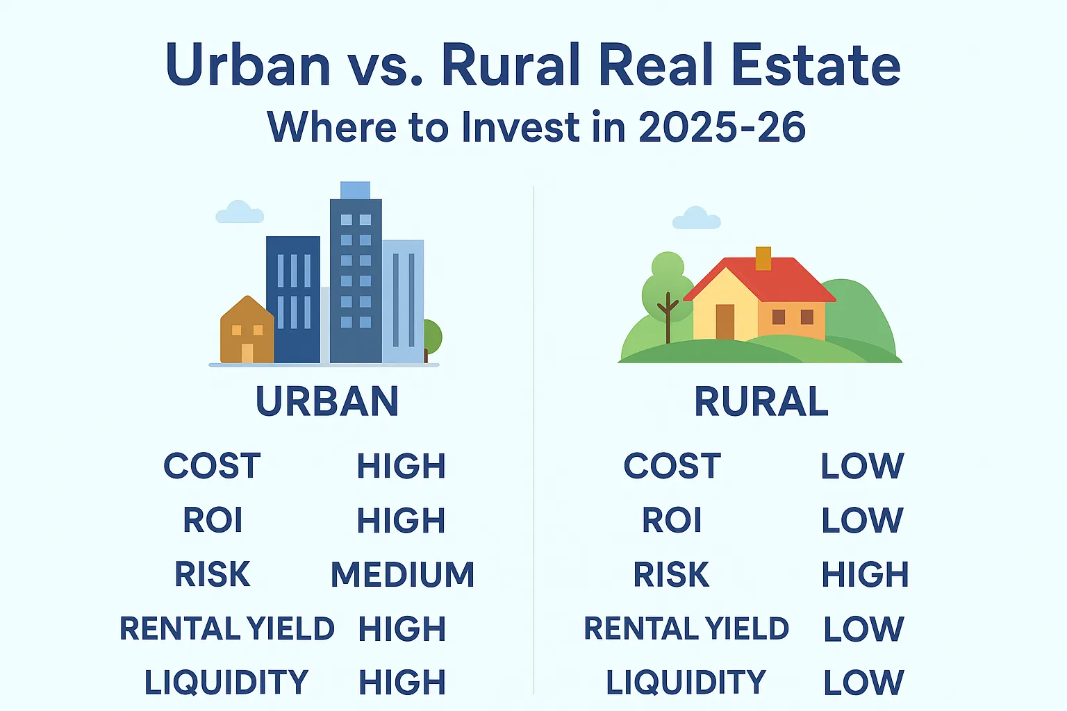 Urban vs. Rural Real Estate: Where to Invest in 2025-26 - Urban Vs Rural Real Estate